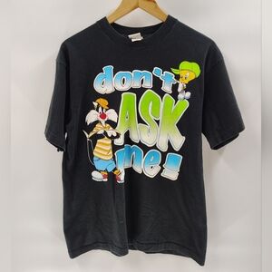 LOONEY TUNES Vintage 1997 Hip Hop Don't Ask ME! Shirt Adult Size L Single Stitch